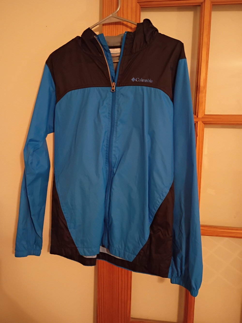 Columbia Blue and Black Lightweight Hooded Jacket
